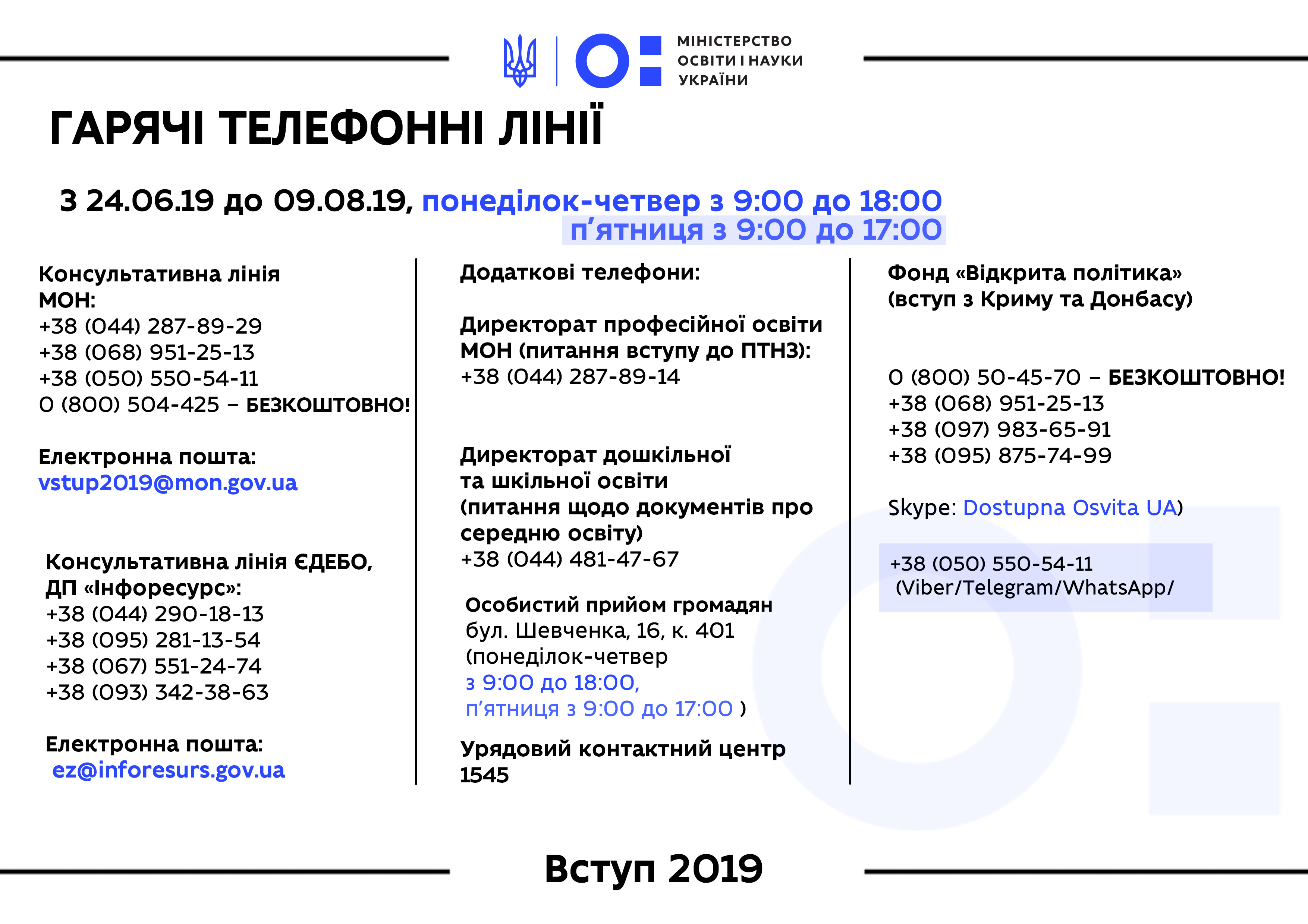 гарячі лінії